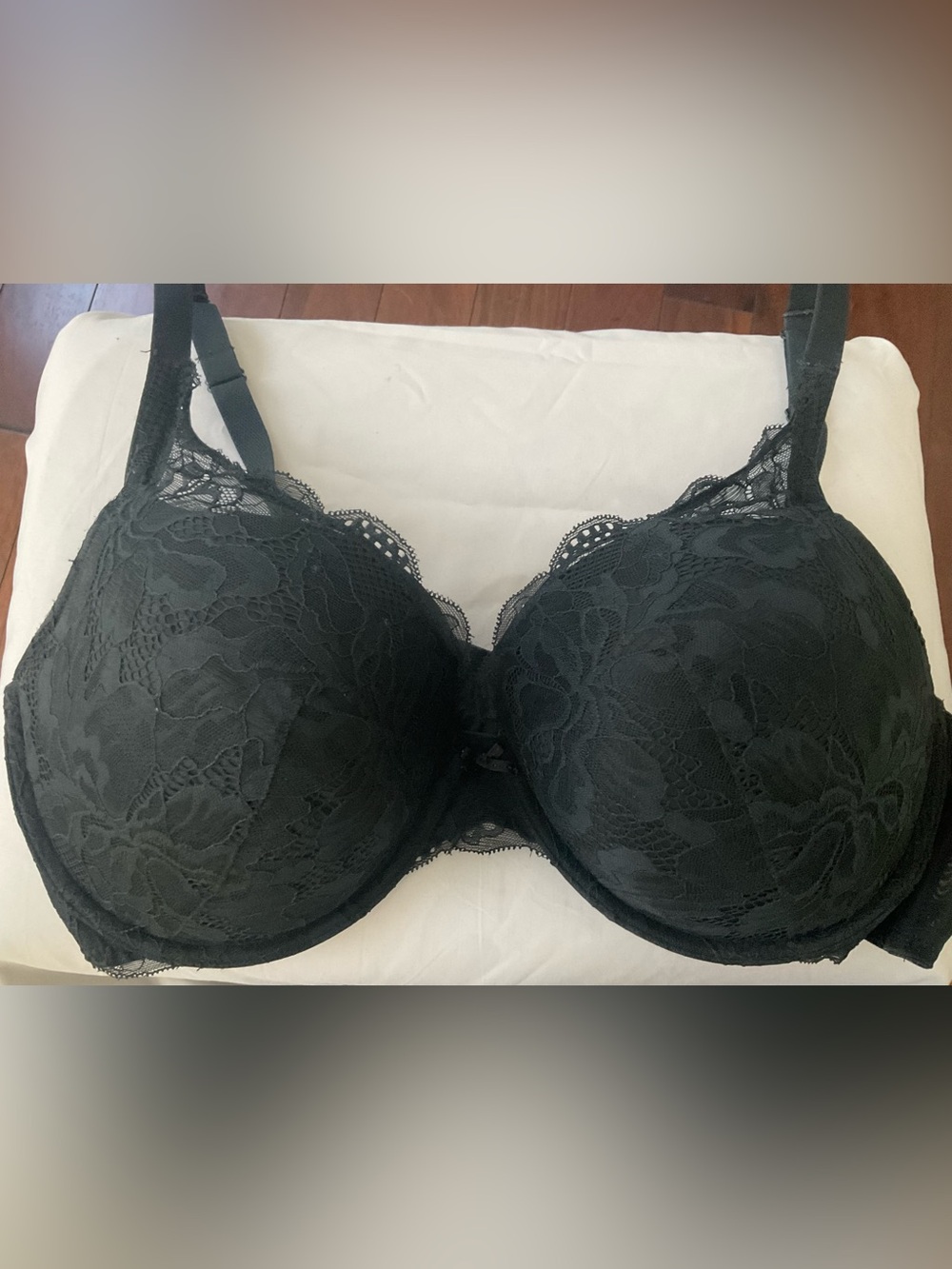 Auden Black Lace-Trim Strapless Bra